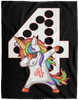 Dabbing Unicorn 4 Years Old Funny Dabbing